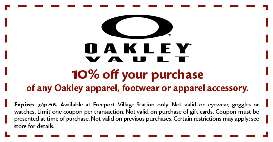 oakley vault coupon